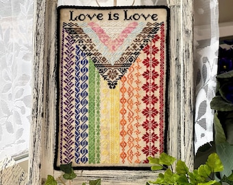 Love is Love digital cross stitch pattern pdf