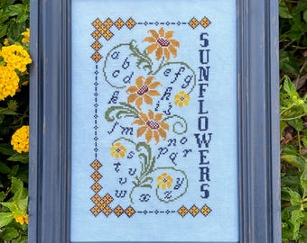 Sunflower Medley Digital Cross Stitch Pattern PDF - Instant Download