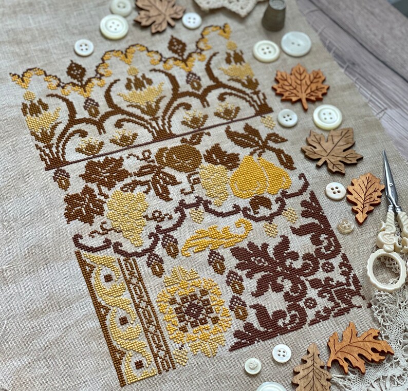 Seasons in Lace Fall PDF Digital Cross Stitch Pattern - Etsy