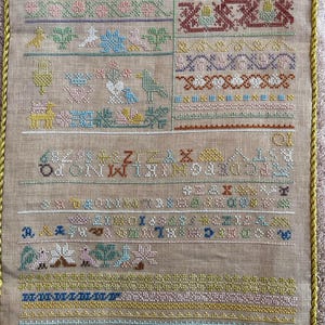 CRS 1713 Part 4 - German Antique Sampler Reproduction Digital Cross Stitch Pattern PDF - Instant Download