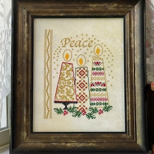 Peace Christmas Candles