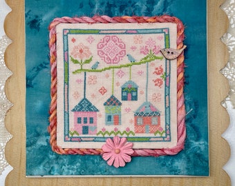 Spring Cottages Digital Cross Stitch Pattern PDF