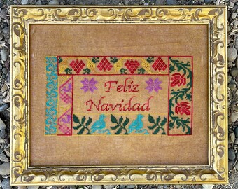 Feliz Navidad Digital Cross Stitch Pattern PDF