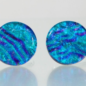 Green Cuff Links, Glass Cuff links, Silver Cuff Links, Dichroic Glass CuffLinks, Green Glass CuffLink, Mens Jewelry, Green Dichroic Cufflink