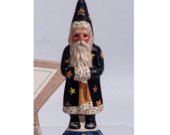 Vaillancourt Santa, Chalkware Santa, Vintage Santa, Hand Painted Chalkware, Christmas Santa, Figurine Collectible