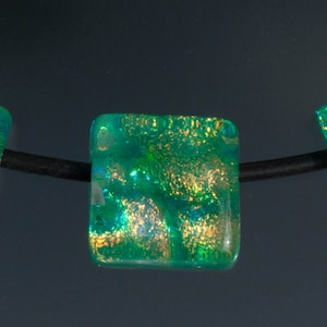 Dichroic Cube Bead: 1/2&quot; Iridescent Jewelry Supply