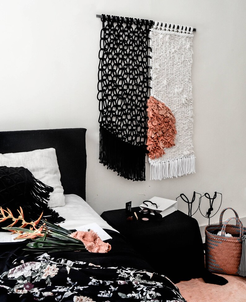 Macrame Wall Hanging / Mid Century / Macrame Wall Art / Fiber Etsy