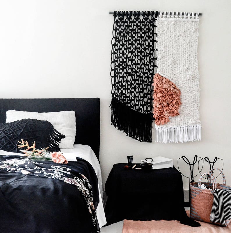 Macrame Wall Hanging / Mid Century / Macrame Wall Art / Fiber Etsy
