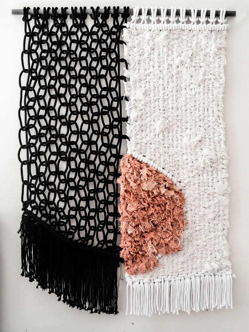 Macrame Wall Hanging / Mid Century / Macrame Wall Art / Fiber Etsy