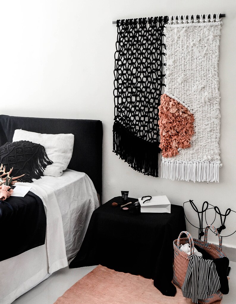 Macrame Wall Hanging / Mid Century / Macrame Wall Art / Fiber Etsy