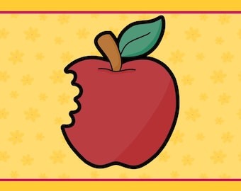 Koekjes uitsteekvorm voor gebeten appel – leraar cadeau of back to school-gunst – Fun Fruit Fondant Cutter – Cookie Mold voor klasfeestje