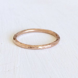 Rose gold wedding ring, 9ct rose gold wedding ring, solid rose gold fine band, rose gold wedding band, thin rose gold ring, delicate band image 1