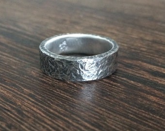 Men's wedding band, antique mens ring, mens wedding ring, oxidised silver, rustic mens ring, chunky silver wedding band, rustic wedding,