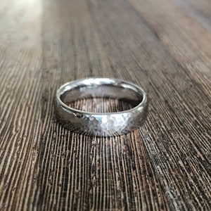Mens platinum wedding band, textured men's wedding ring, organic men's ring, rustic men's wedding band, chunky men's wedding ring