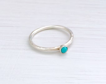 Turquoise ring, blue stone ring, gemstone stacking ring, december birthstone, turquoise gemstone, stacking ring, turquoise stack ring
