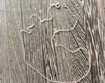 Silver chain, fine silver chain, silver trace chain delicate chain, sterling silver chain, chain for small pendant, custom length chain