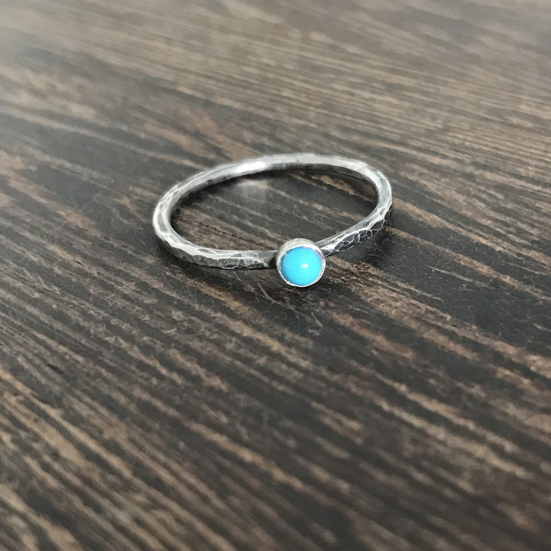 Turquoise Ring, Turquoise Stacking Rings, December Birthstone, Gemstone ...