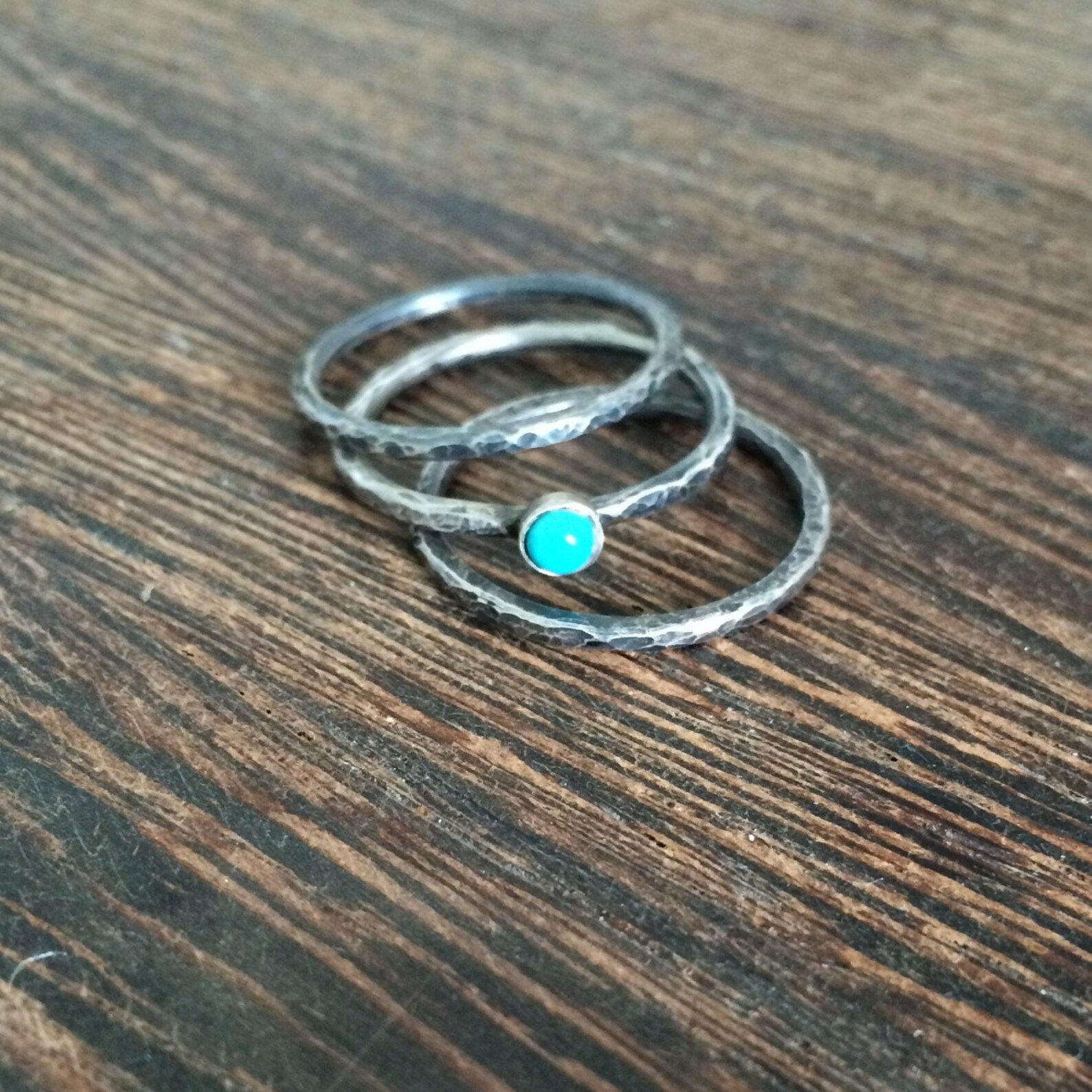 Turquoise Stacking Rings, Turquoise Stackers, December Birthstone ...