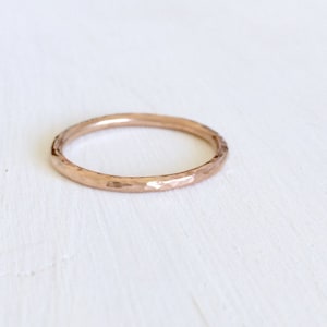 Ethical rose gold ring, 9ct rose gold stacking ring, solid rose gold fine band, rose gold stacker, thin rose gold ring, recycled gold ring