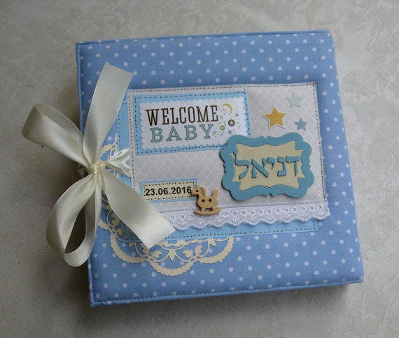 Baby Boy Mini Scrapbook Album, Baby Boy Mini Album, Baby Boy