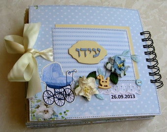 Baby Boy Mini Scrapbook Album, Baby Boy Mini Album, Baby Boy Scrapbook, Baby Boy Photo Album, Baby Boy Brag Book, Chipboard Album