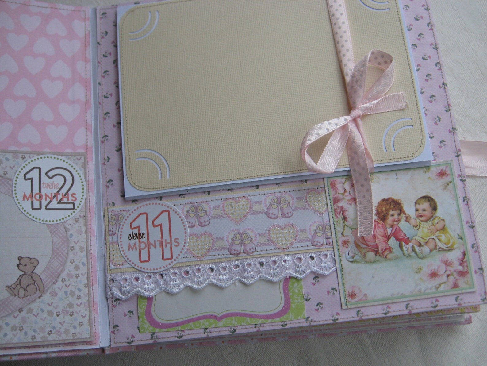 Personalized Baby's First Year Photo Album, Baby Girl Photo Memory Book,personalised First Year