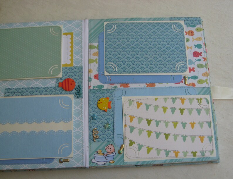 Personalized Baby's First Year Photo Album, Baby Boy Photo Memory Book