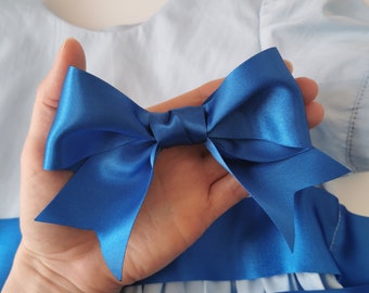 Pinza para el pelo con lazo de cinta azul inspirada en Wendy Darling: accesorio para disfraces