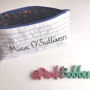Personalised pencil case - personalised teacher gift - thank you teacher - unique teacher gifts - new teacher gift - gift for teacher