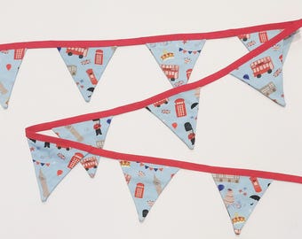 Banderines de tela británicos - Fiesta del té - Banderas del Reino Unido - Celebraciones de fiestas callejeras
