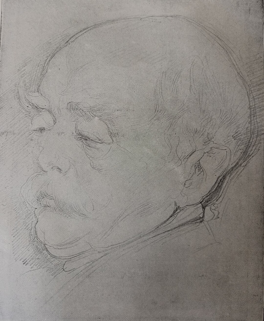 Otto Von Bismarck Antique Sketch Portrait Print by W B - Etsy