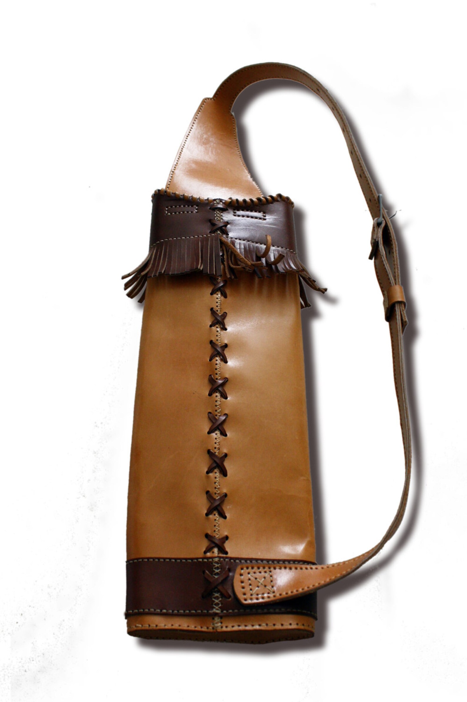 Sac Carquois Vintage Kolpin En Cuir Marron – Pour Tir à L'arc – Occasion