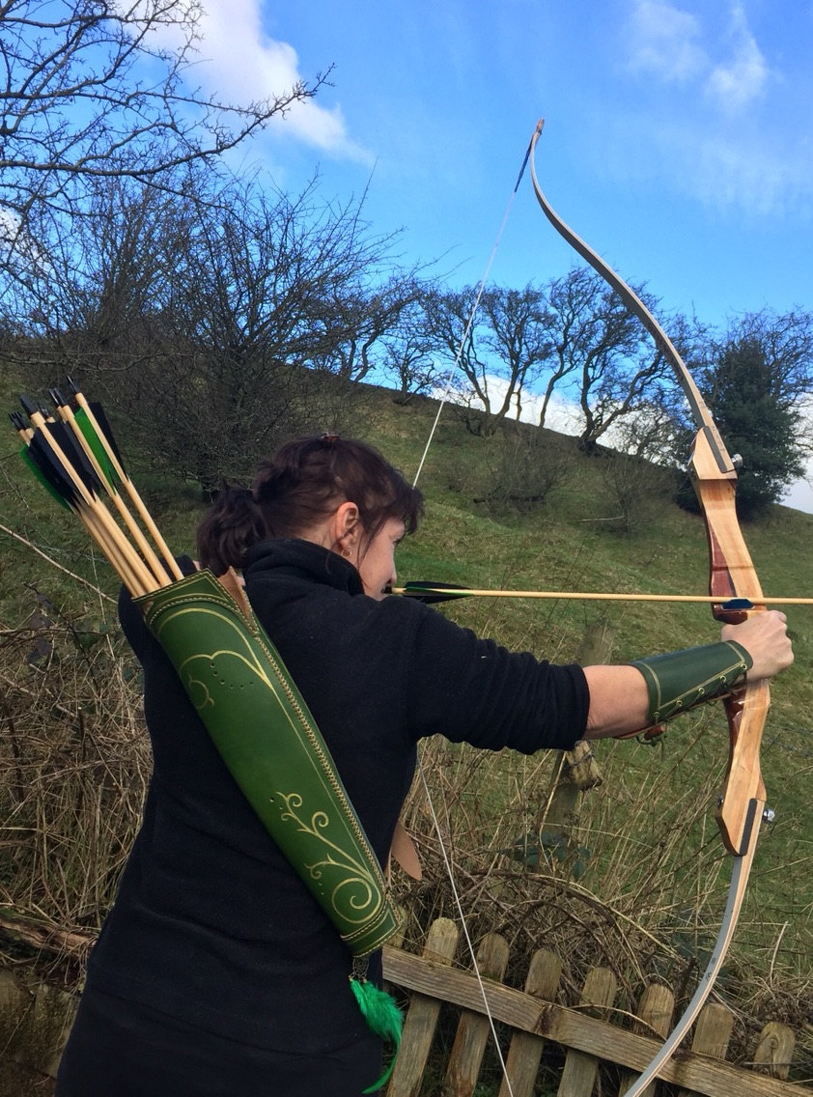 Forest Elven Quiver / Fantasy Quiver Leather / Cost Play - Etsy