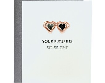 Congrats Paper Clip Letterpress Card Blowin/' Me Away