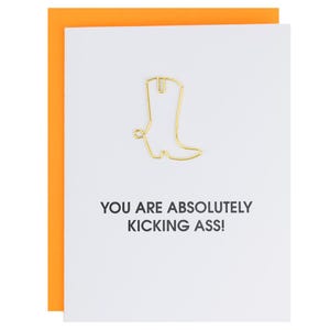Vous êtes absolument en train de vous botter le cul - Carte typographique avec trombone