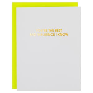 Meilleure mauvaise influence - Carte typographique