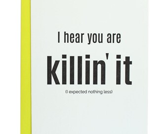 Killin' It - Letterpress Karte