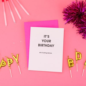 C'est ton anniversaire, putain de danse - Carte typographique