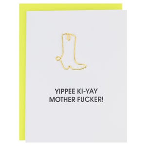 Carte typographique Yippee Ki-Yay Mother Fucker - Trombone