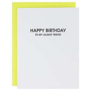 Joyeux anniversaire à mon ami aîné. - Carte typographique