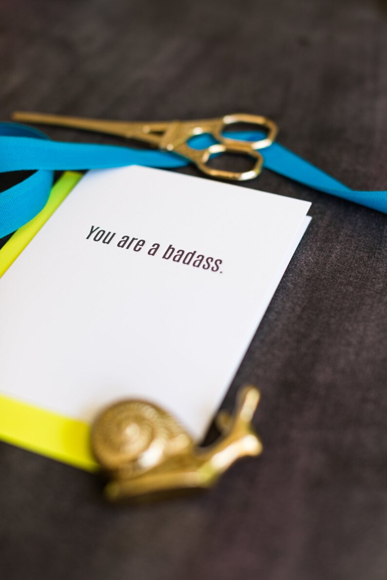 Paper & Party Supplies You Are A Badass Best Friend Card ...
