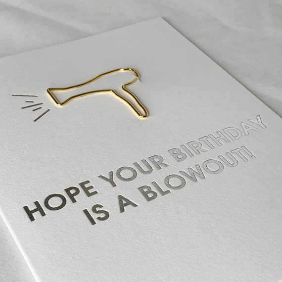 Congrats Paper Clip Letterpress Card Blowin/' Me Away