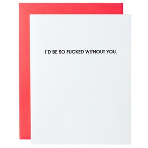 Faked Ohne Dich - Letterpress Karte