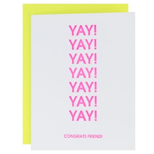 Oui ! Oui ! Oui ! Félicitations mon ami ! - Carte typographique