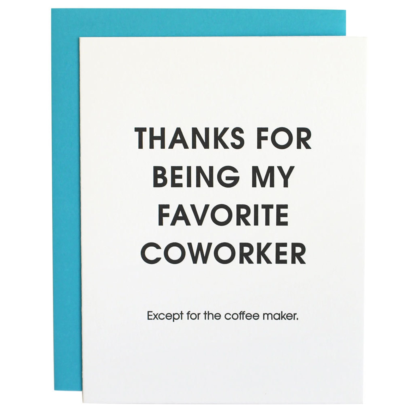 Funny Coworker Thank You. Favorite Coworker Letterpress Card Etsy