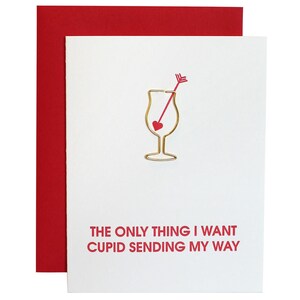 Only Thing I Want Cupido stuurt op mijn manier Paperclip boekdruk kaart