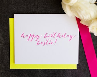 Birthday Bestie Letterpress Card