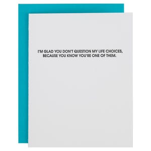 Question Life Choices - Carte typographique