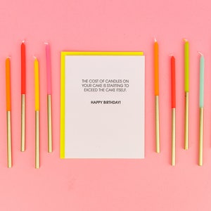 Le coût des bougies sur votre gâteau dépasse celui du gâteau lui-même - Carte typographique