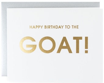 Happy Birthday to the GOAT - Letterpress Card